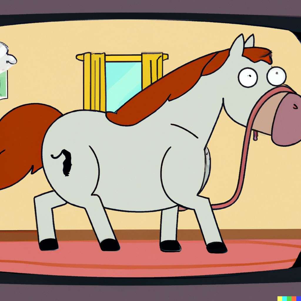 a horse, screenshot from Family Guy